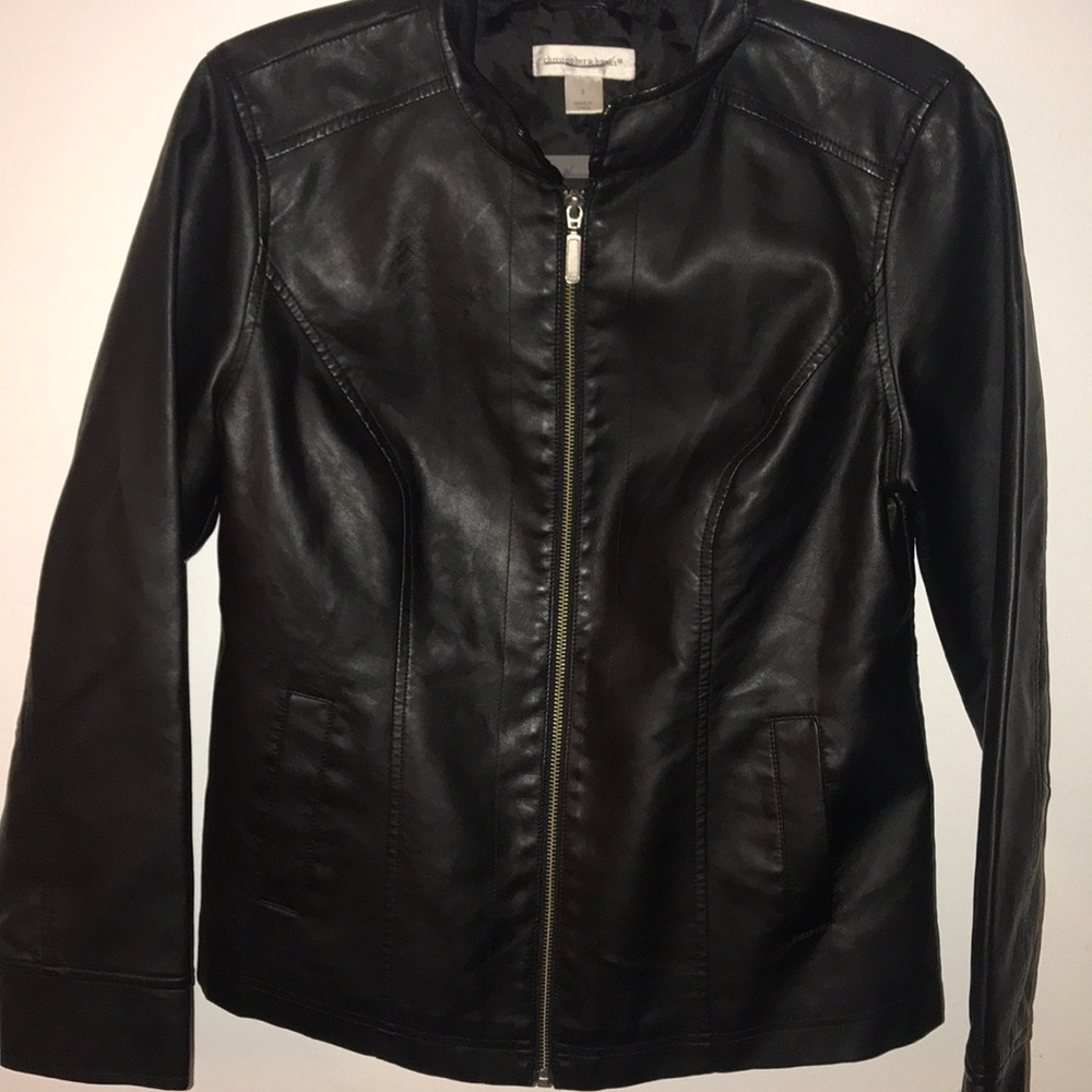 Faux Christopher & Banks Leather Jacket